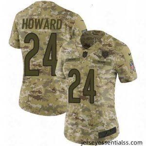 Womens Nike Chicago Bears 24 Jordan Howard Limited Camo 2018 Salute to Service NFL Jersey