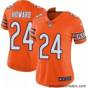 Womens Nike Chicago Bears 24 Jordan Howard Limited Orange Rush Vapor Untouchable NFL Jersey