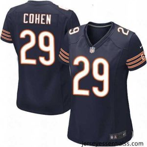 Womens Nike Chicago Bears 29 Tarik Cohen Game Navy Blue Team Color NFL Jersey