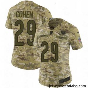 Womens Nike Chicago Bears 29 Tarik Cohen Limited Camo 2018 Salute to Service NFL Jersey