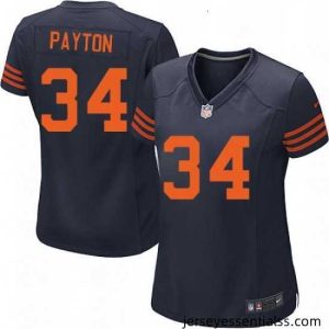 Womens Nike Chicago Bears 34 Walter Payton Game Navy Blue Alternate NFL Jersey
