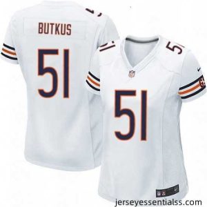 Womens Nike Chicago Bears 51 Dick Butkus Game White NFL Jersey