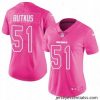 Womens Nike Chicago Bears 51 Dick Butkus Limited Pink Rush Fashion NFL Jersey