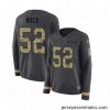 Womens Nike Chicago Bears 52 Khalil Mack Limited Black Salute to Service Therma Long Sleeve NFL Jersey