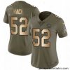 Womens Nike Chicago Bears 52 Khalil Mack Limited Olive Gold 2017 Salute to Service NFL Jersey
