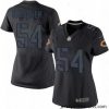 Womens Nike Chicago Bears 54 Brian Urlacher Limited Black Impact NFL Jersey