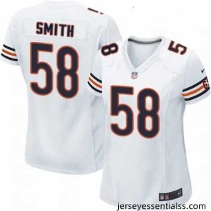 Womens Nike Chicago Bears 58 Roquan Smith Game White NFL Jersey