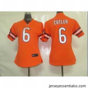 Womens Nike Chicago Bears 6 Cutler Orange Jersey