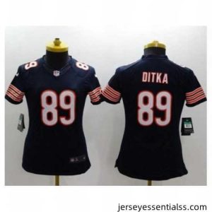Women's Nike Chicago Bears #89 Mike Ditka Navy Blue Team Color Stitched NFL Limited Jersey