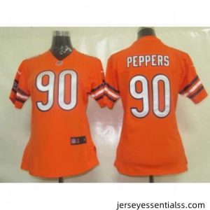Womens Nike Chicago Bears 90 Peppers Orange Jersey