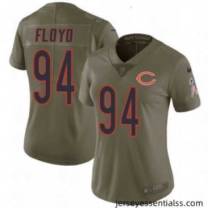 Womens Nike Chicago Bears 94 Leonard Floyd Limited Olive 2017 Salute to Service NFL Jersey