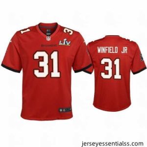 Antoine Winfield Jr. Buccaneers Red Super Bowl Lv Game Jersey