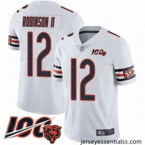 Chicago Bears 12 Allen Robinson White Vapor Untouchable Limited Player 100th Season Football Jersey