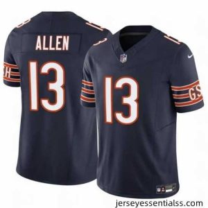 Chicago Bears 13 Keenan Allen Navy 2023 F.U.S.E Vapor Stitched Football Jersey