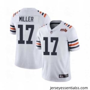 Chicago Bears 17 Anthony Miller White 100th Season Limited Football Jersey