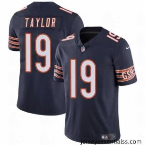 Chicago Bears 19 Tory Taylor Navy Vapor Stitched Football Jersey