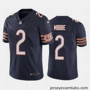 Chicago Bears 2 D J  Moore Navy Vapor Untouchable Stitched Football Jersey