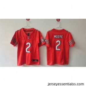 Chicago Bears 2 DJ Moore Orange F.U.S.E Vapor Stitched Football Jersey