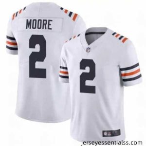 Chicago Bears 2 DJ Moore White Vapor Limited Stitched NFL Jersey
