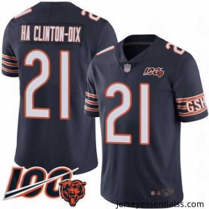 Chicago Bears 21 Ha Ha ClintonDix Navy Blue Team Color 100th Season Limited Football Jersey