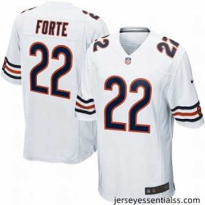 Chicago Bears 22# Matt Forte Game White Jersey
