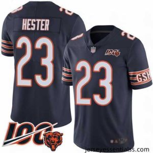 Chicago Bears 23 Devin Hester Navy Blue Team Color 100th Season Limited Football Jersey