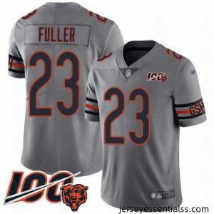 Chicago Bears 23 Kyle Fuller Limited Silver Inverted Legend 100th Season Football Jersey