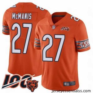 Chicago Bears 27 Sherrick McManis Orange Alternate 100th Season Limited Football Jersey