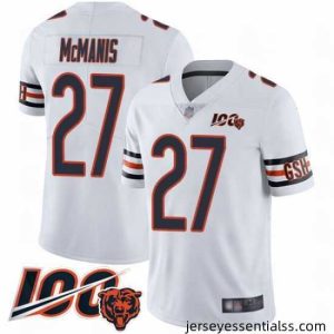 Chicago Bears 27 Sherrick McManis White Vapor Untouchable Limited Player 100th Season Football Jersey