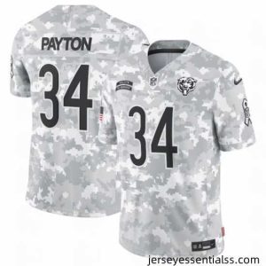 Chicago Bears 34 Walter Payton 2024 F.U.S.E Arctic Camo Salute To Service Limited Stitched Football Jersey