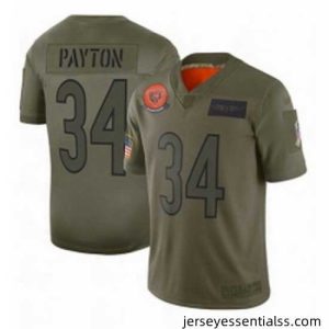 Chicago Bears 34 Walter Payton Limited Camo 2019 Salute to Service Football Jersey
