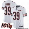 Chicago Bears 39 Eddie Jackson White Vapor Untouchable Limited Player 100th Season Football Jersey