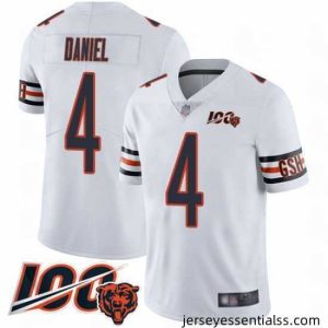 Chicago Bears 4 Chase Daniel White Vapor Untouchable Limited Player 100th Season Football Jersey