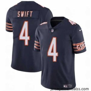 Chicago Bears 4 D'Andre Swift Navy Vapor Stitched Football Jersey