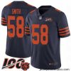 Chicago Bears 58 Roquan Smith Limited Navy Blue Rush Vapor Untouchable 100th Season Football Jersey