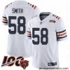 Chicago Bears 58 Roquan Smith White 100th Season Limited Football Jersey