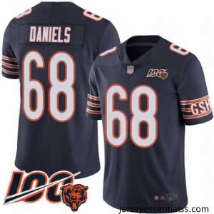 Chicago Bears 68 James Daniels Navy Blue Team Color 100th Season Limited Football Jersey