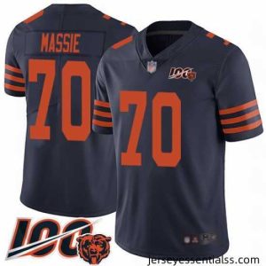 Chicago Bears 70 Bobby Massie Limited Navy Blue Rush Vapor Untouchable 100th Season Football Jersey