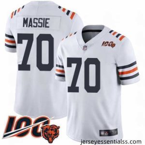Chicago Bears 70 Bobby Massie White 100th Season Limited Football Jersey