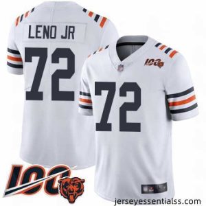Chicago Bears 72 Charles Leno White 100th Season Limited Football Jersey