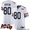 Chicago Bears 80 Trey Burton White 100th Season Limited Football Jersey