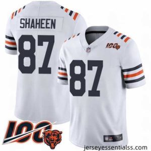 Chicago Bears 87 Adam Shaheen White 100th Season Limited Football Jersey