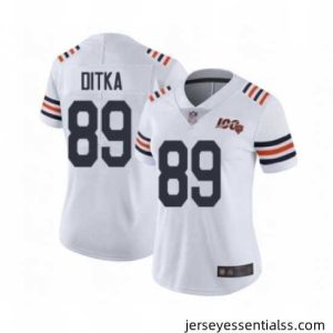 Chicago Bears 89 Mike Ditka White 100th Season Limited Football Jersey