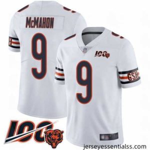 Chicago Bears 9 Jim McMahon White Vapor Untouchable Limited Player 100th Season Football Jersey