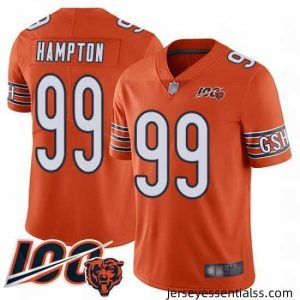 Chicago Bears 99 Dan Hampton Orange Alternate 100th Season Limited Football Jersey