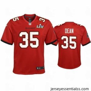 Jamel Dean Buccaneers Red Super Bowl Lv Game Jersey