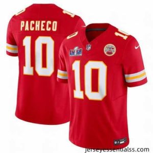 Kansas City Chiefs 10 Isiah Pacheco Red 2023 F.U.S.E  Vapor Untouchable Limited Stitched 2024 Super Bowl LVIII Jersey