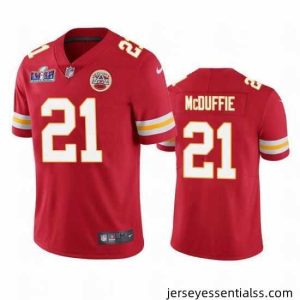 Kansas City Chiefs 21 Trent McDuffie Red Vapor Untouchable Limited Stitched Football 2024 Super Bowl LVIII Jersey
