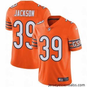 Nike Bears #39 Eddie Jackson Orange Stitched NFL Limited Rush Jersey