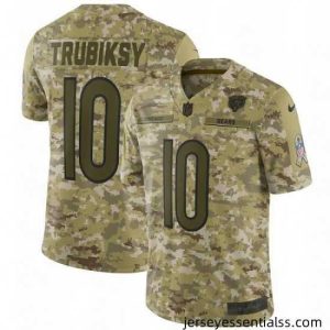 Nike Chicago Bears 10 Mitchell Trubisky Limited Camo 2018 Salute to Service NFL Jersey